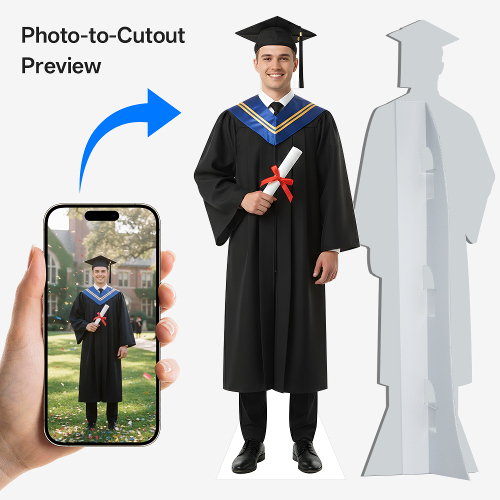 Custom Life-Size Cardboard Cutouts for Graduation