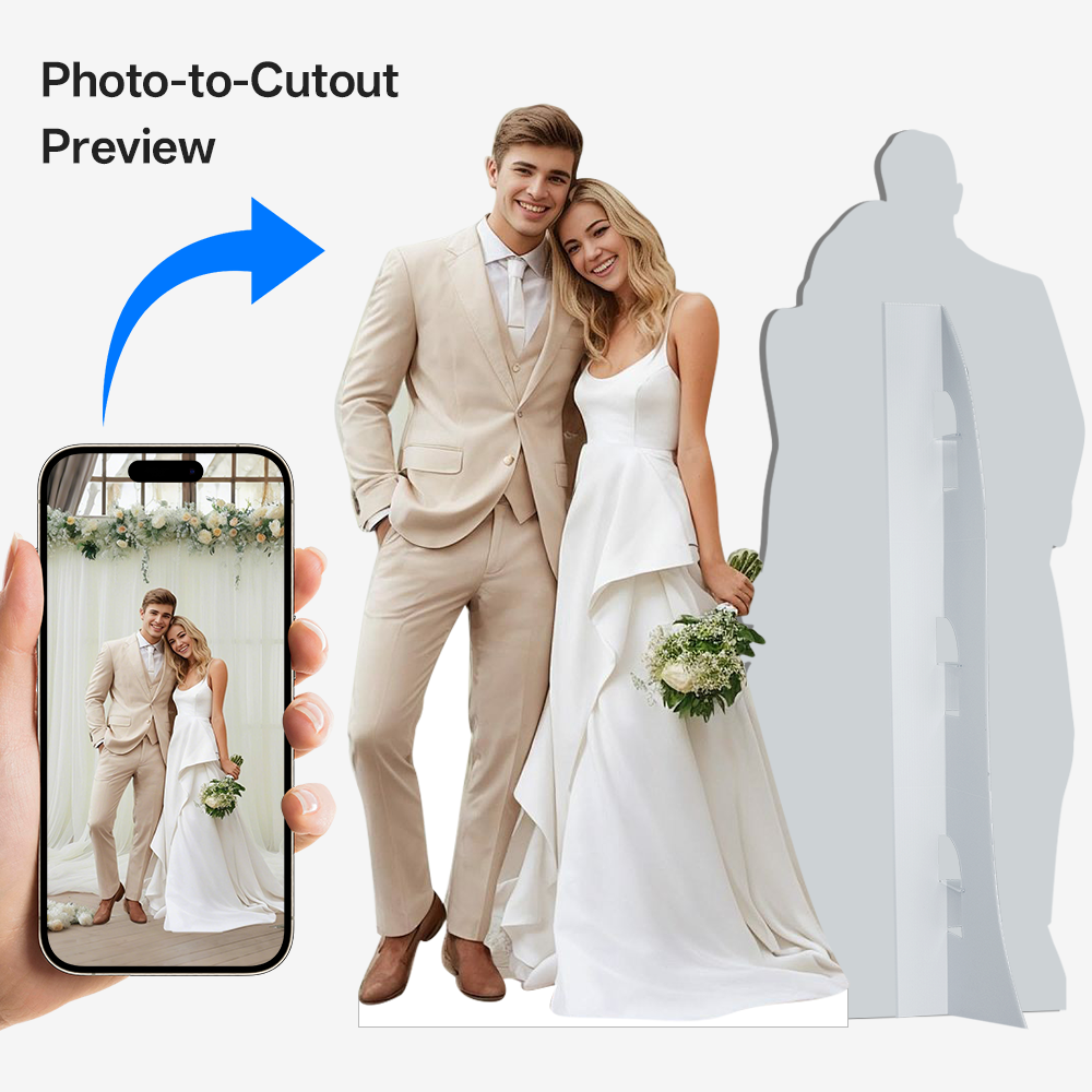 Custom Life-Size Cardboard Cutouts for Weddings