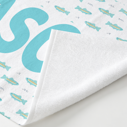 Personalized kids beach towel made with soft microfiber fabric for comfortable and absorbent use
