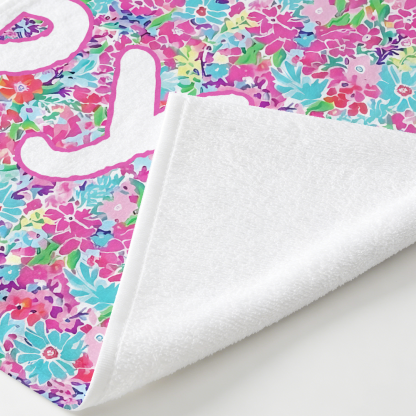 Personalized kids beach towel made with soft microfiber fabric for comfortable and absorbent use