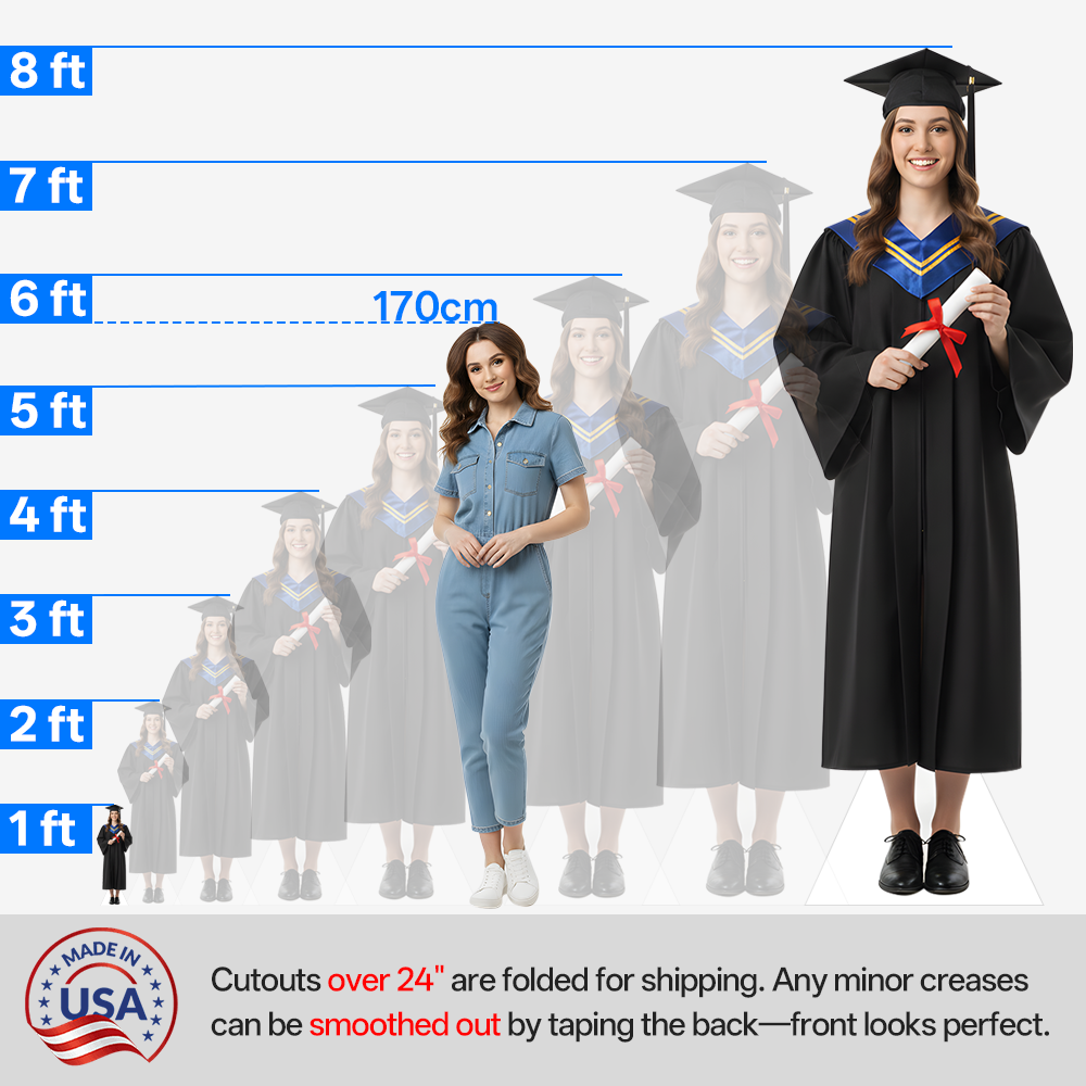 Custom Life-Size Cardboard Cutouts for Graduation