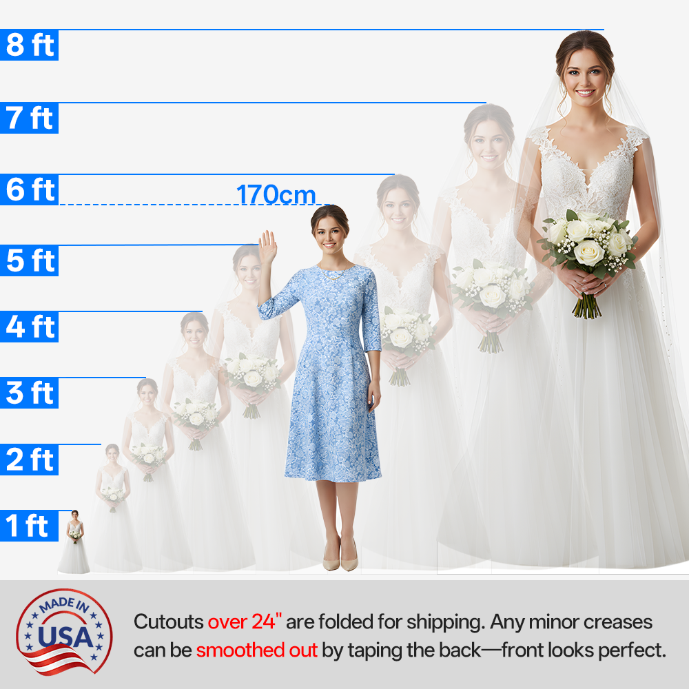 Custom Life-Size Cardboard Cutouts for Weddings