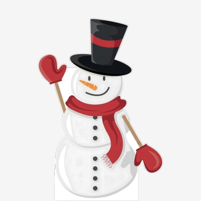 Christmas Snowman Life-Size Cardboard Cutouts