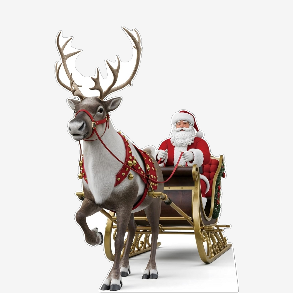 Christmas Reindeer Life-Size Cardboard Cutouts