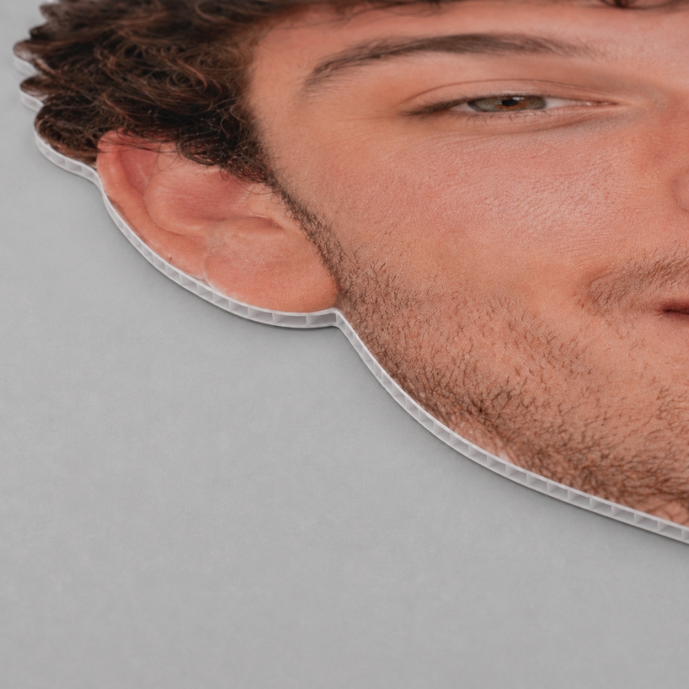 4mm white coroplast material for custom graduation big head cutout with lightweight corrugated plastic construction