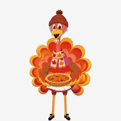 Thanksgiving Turkey Cardboard Cutouts