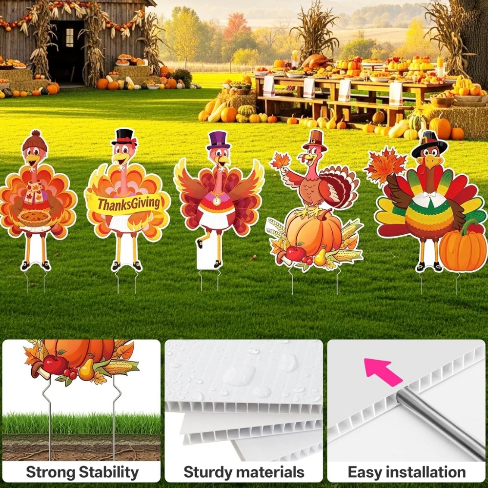 Thanksgiving Turkey Yard Signs