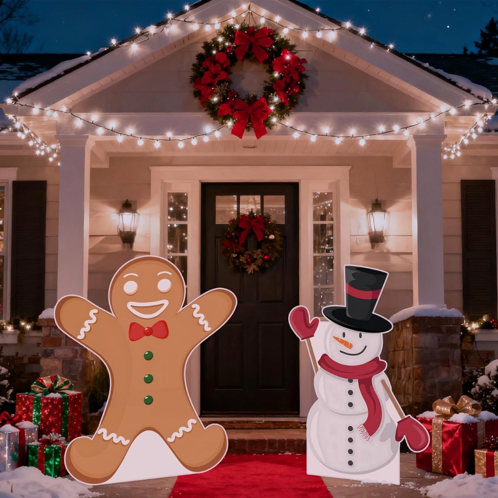 Christmas Gingerbread Life-Size Cardboard Cutouts