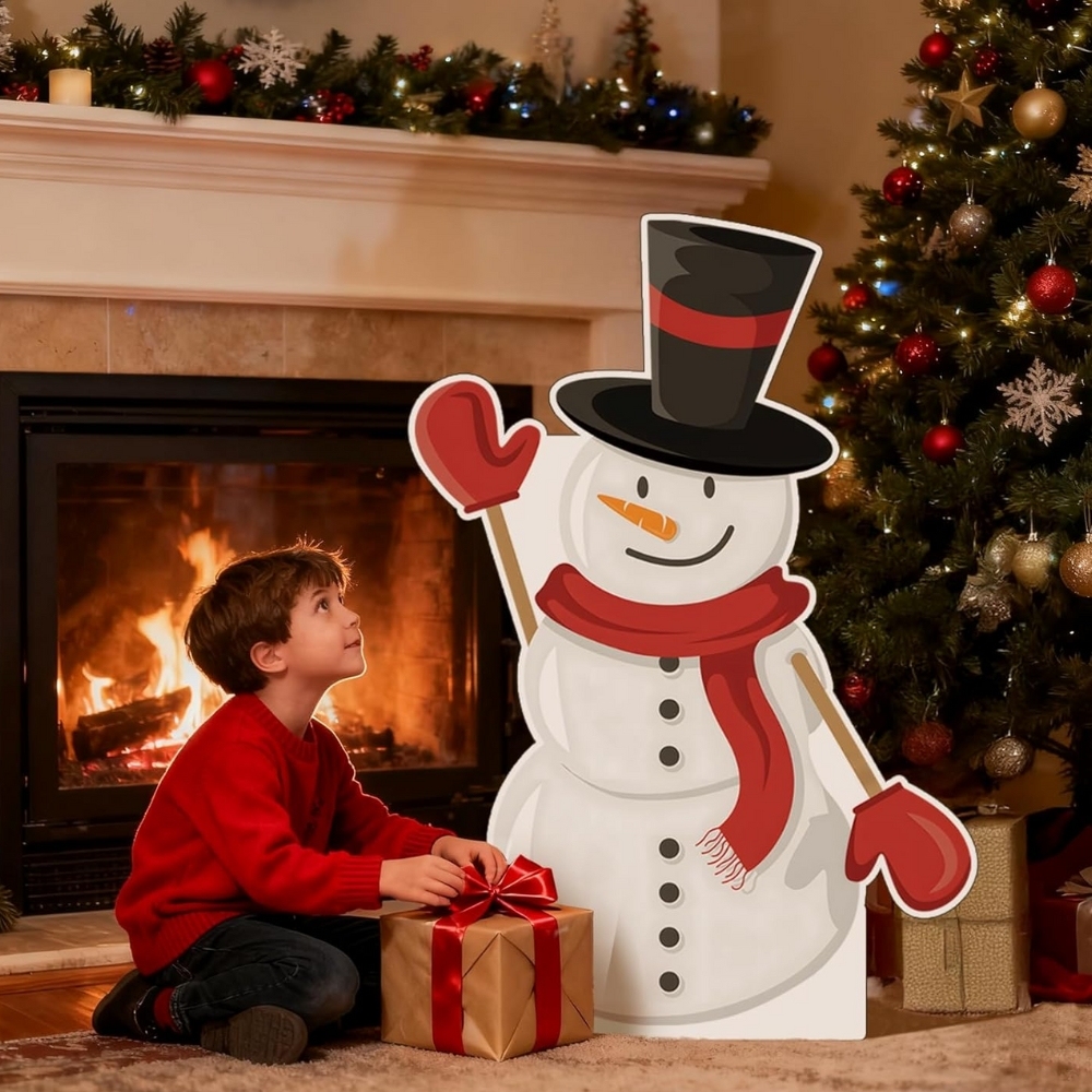 Christmas Snowman Life-Size Cardboard Cutouts