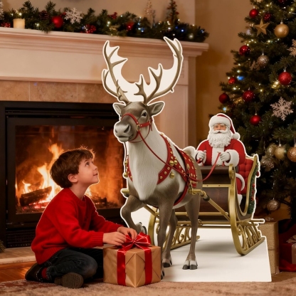 Christmas Reindeer Life-Size Cardboard Cutouts