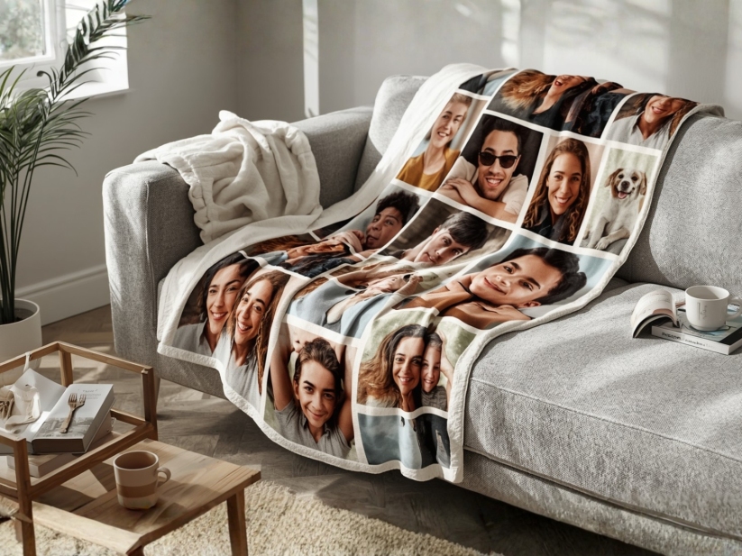 Custom Blankets — cozy personalized photo blankets