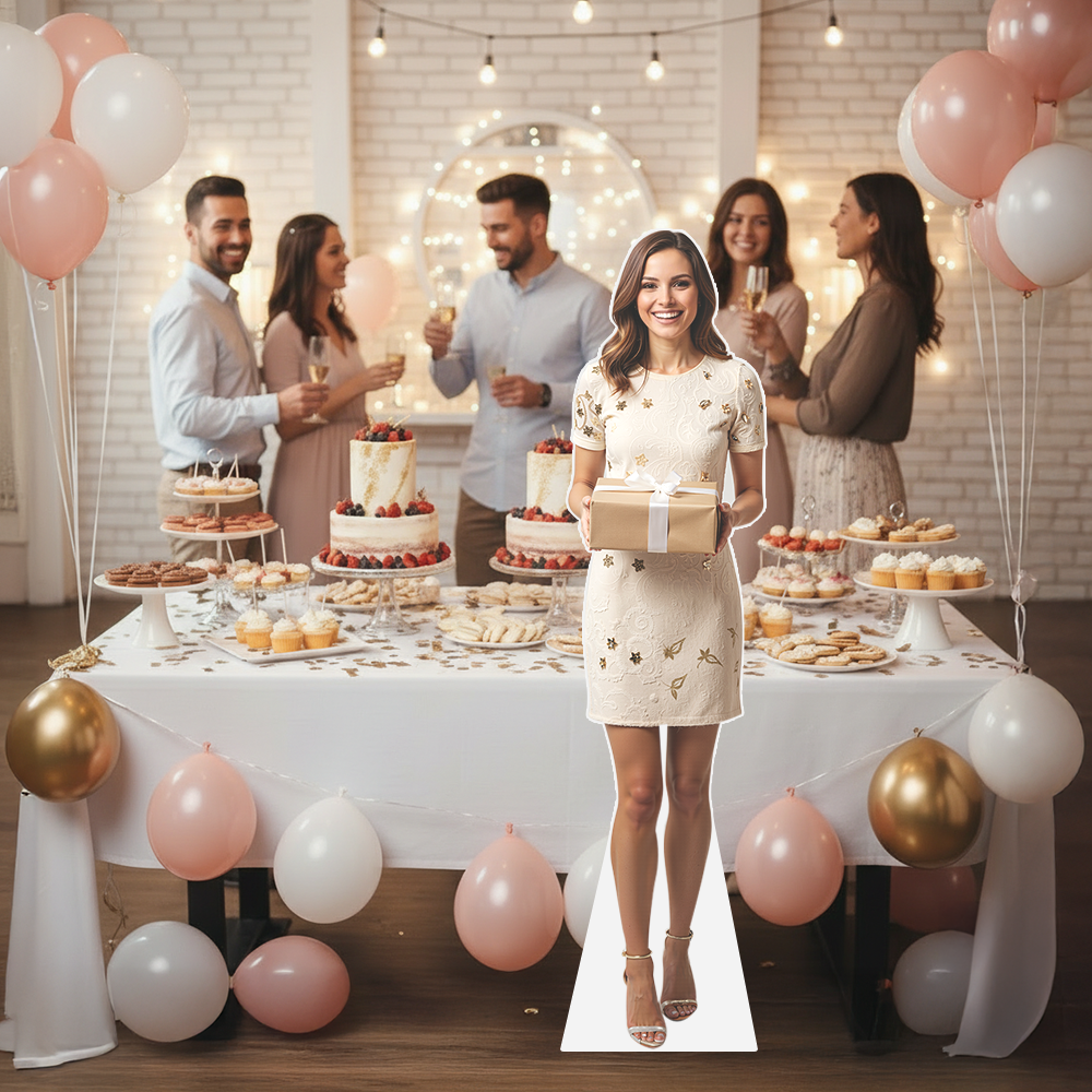 Birthday party cardboard cutout