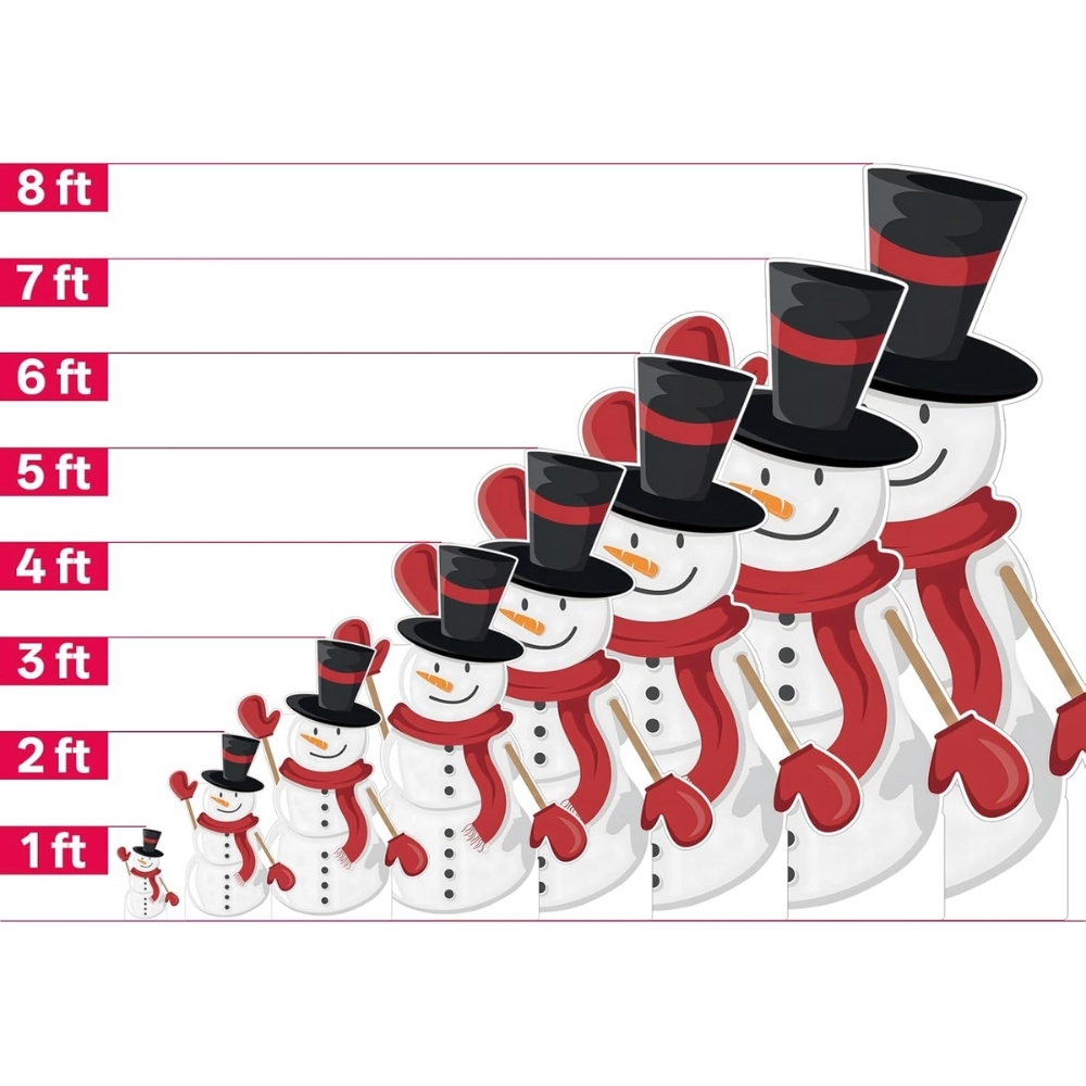 Christmas Snowman Life-Size Cardboard Cutouts