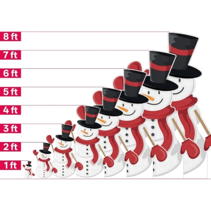 Christmas Snowman Life-Size Cardboard Cutouts