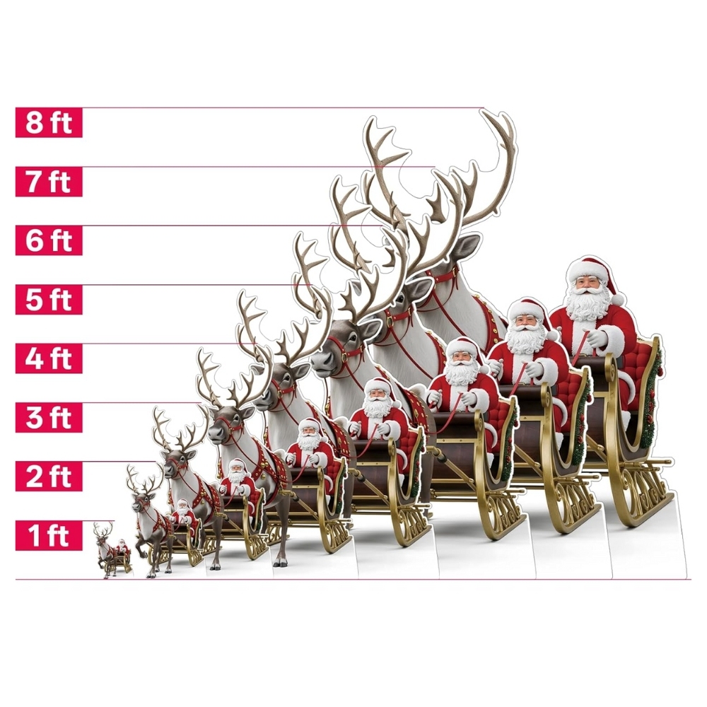 Christmas Reindeer Life-Size Cardboard Cutouts