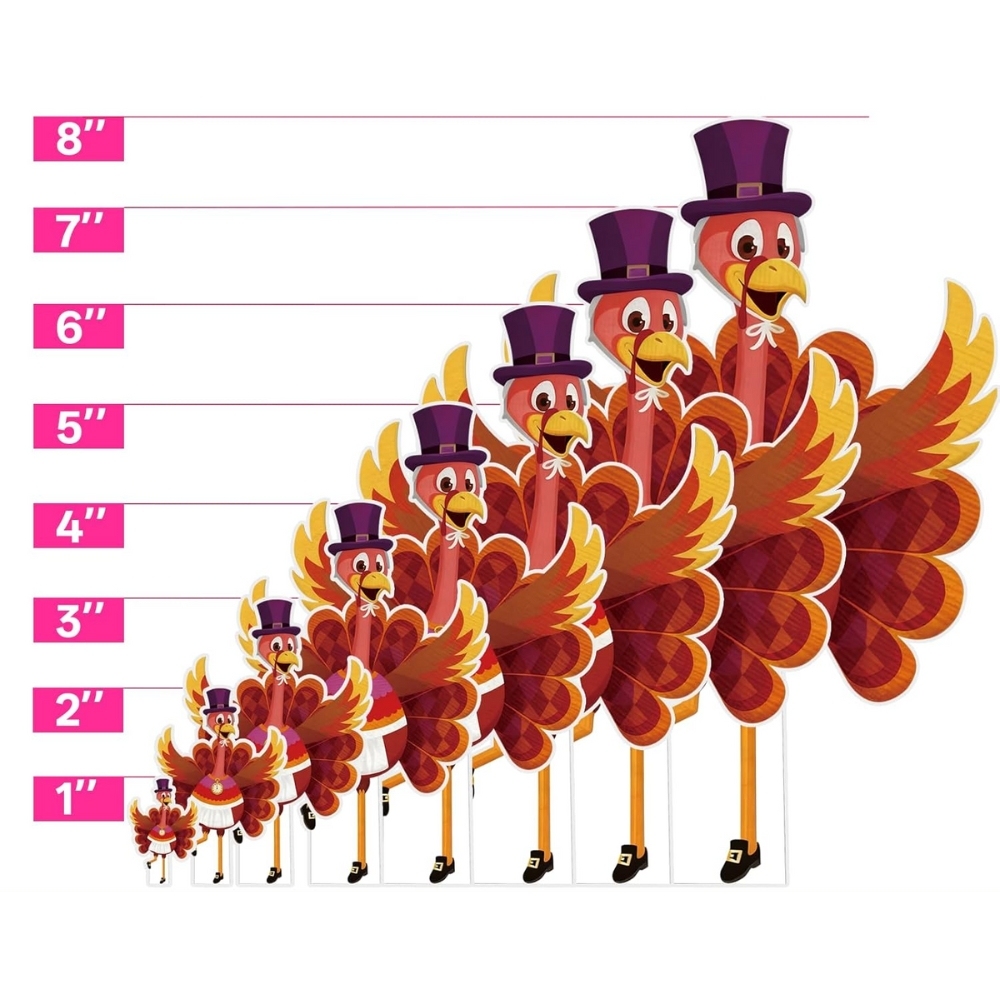 Thanksgiving Turkey Cardboard Cutouts