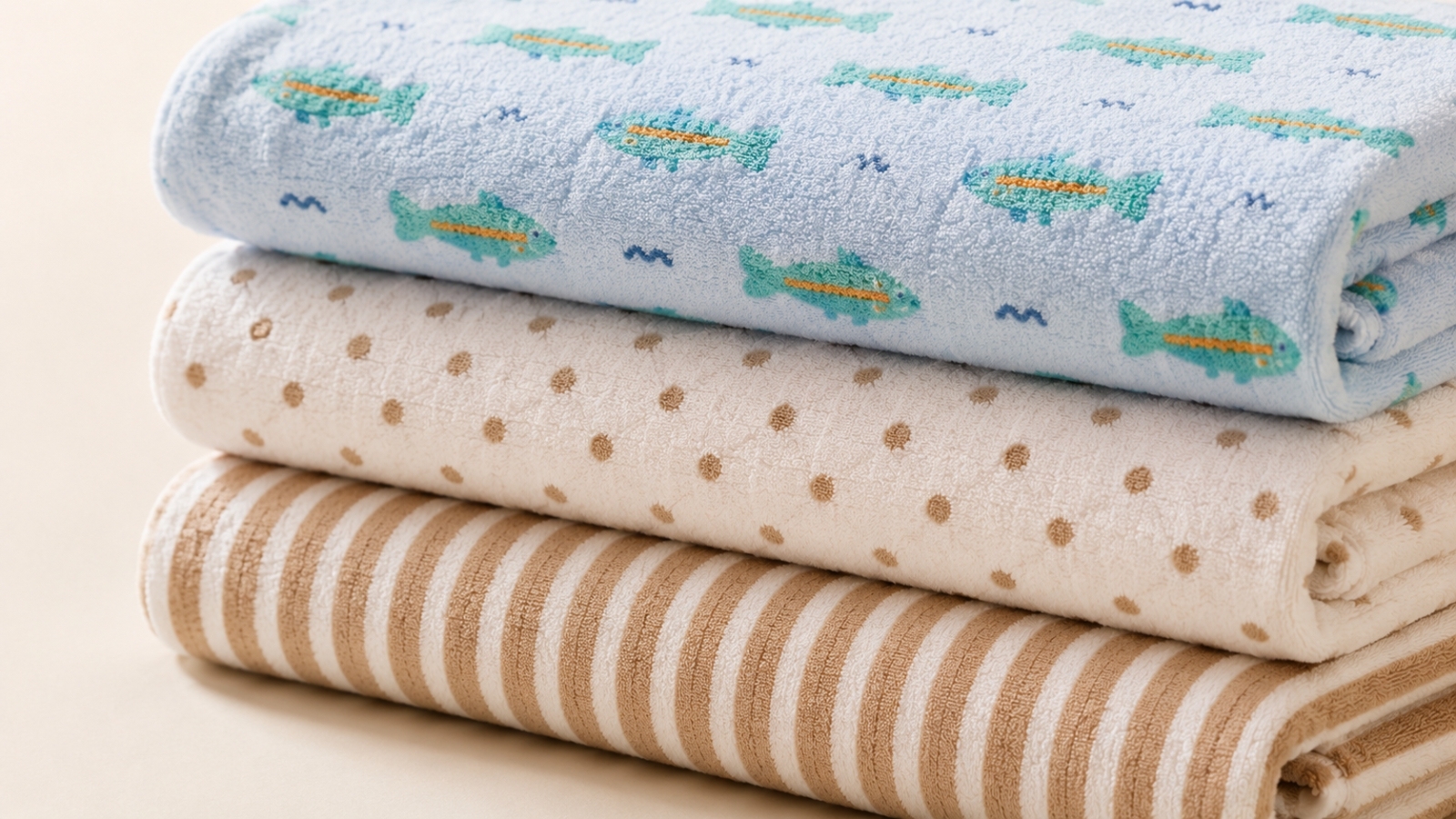 Close-up of soft microfiber velour beach towel texture