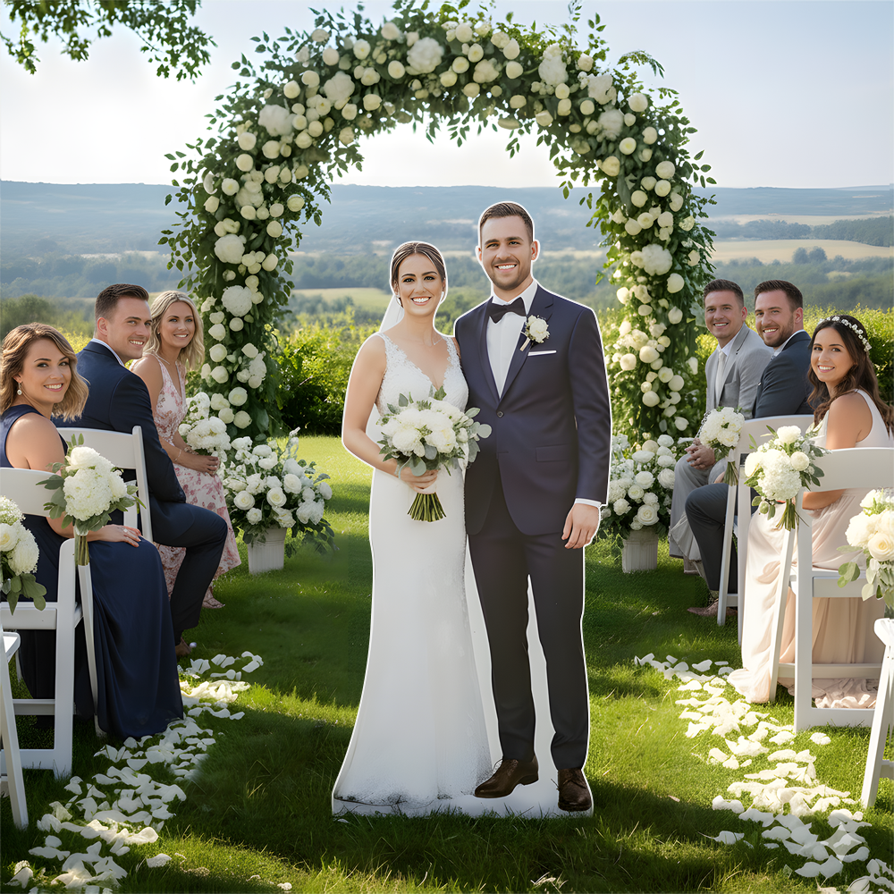 Wedding cardboard cutout display