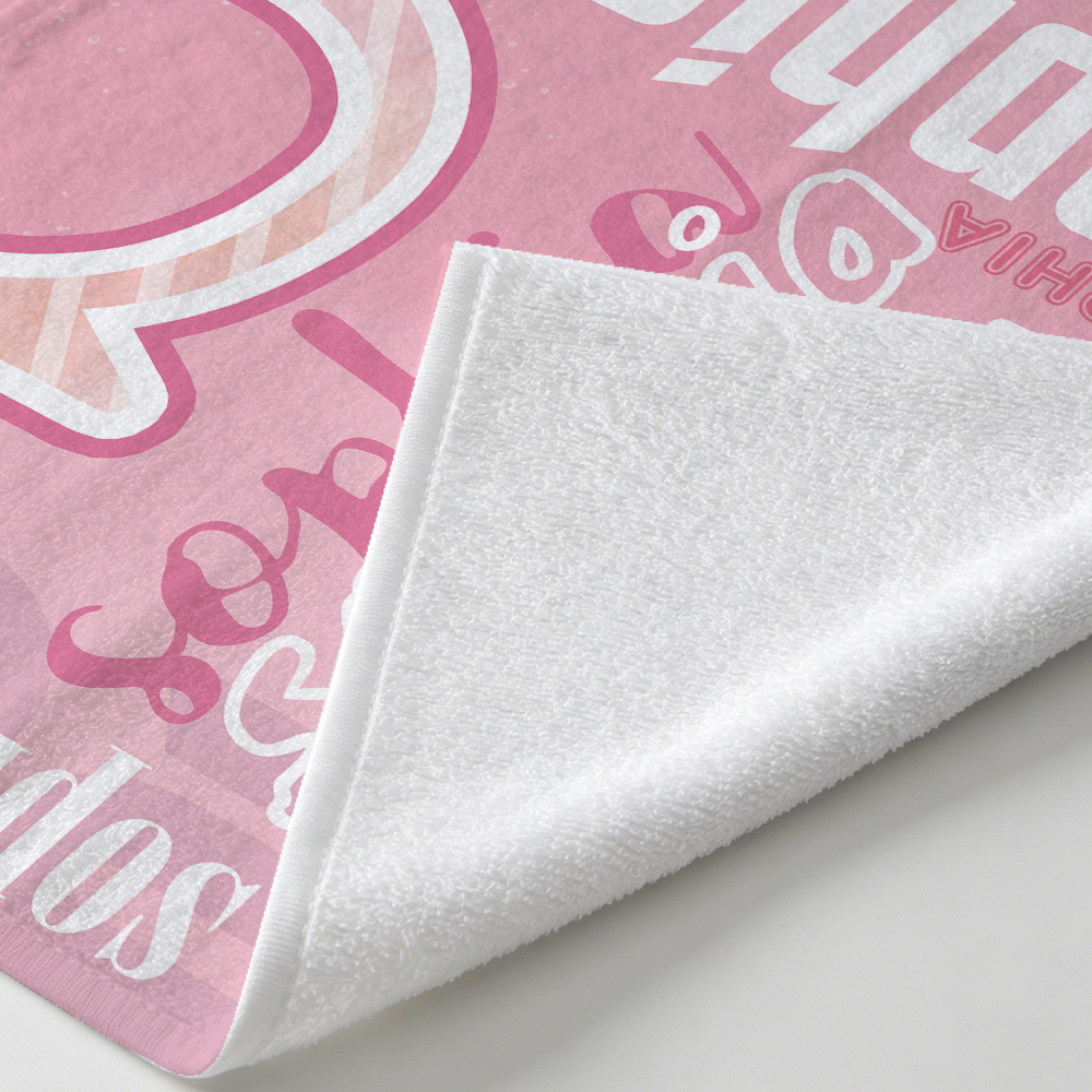 Personalized initial and name beach towel made with soft microfiber fabric for comfortable beach and pool use