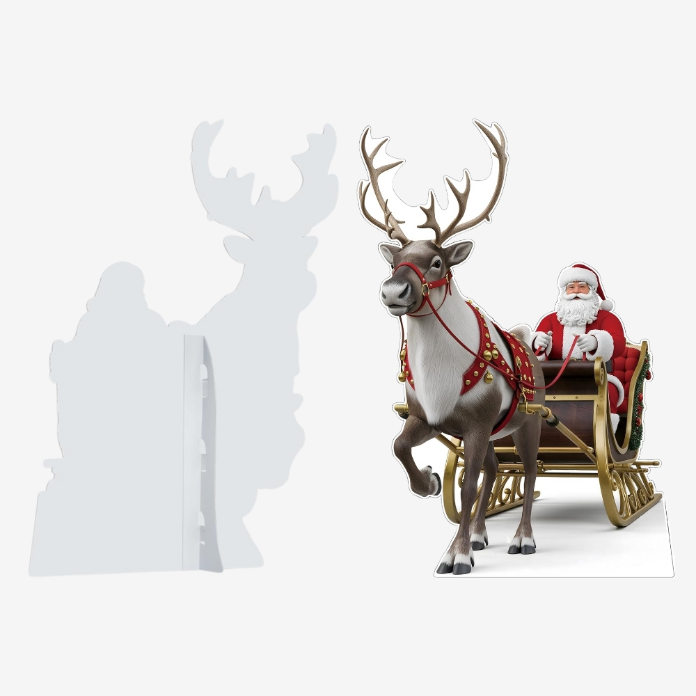 Christmas Reindeer Life-Size Cardboard Cutouts