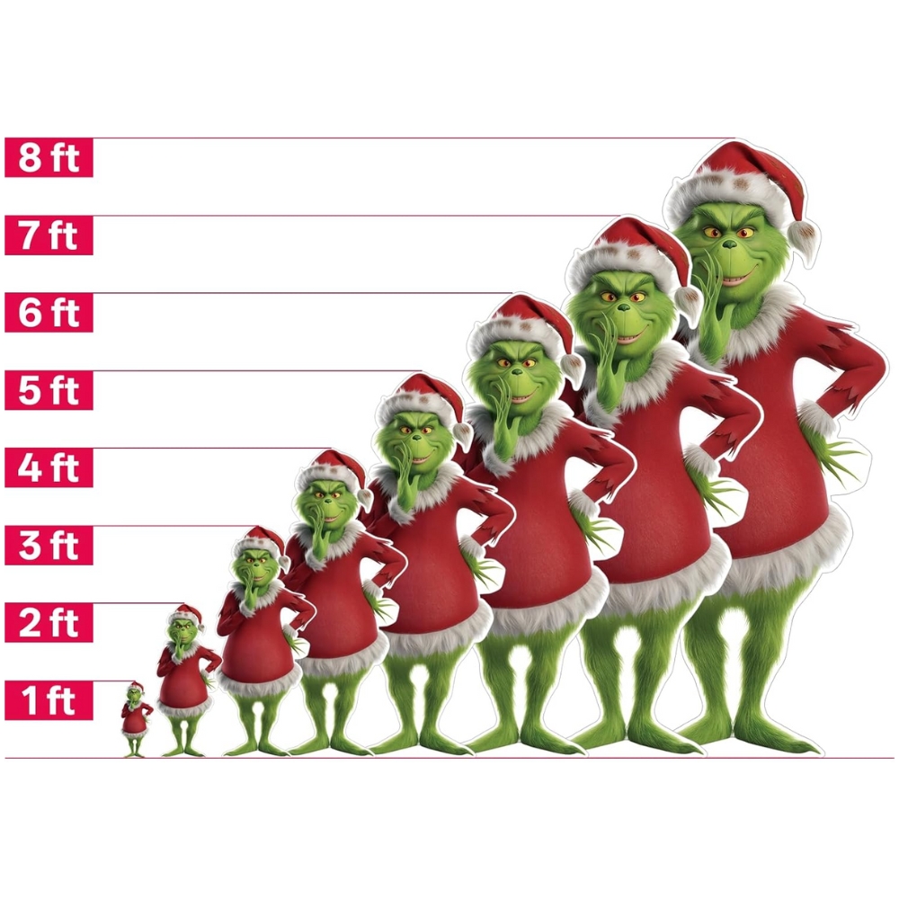 Christmas Grinch Cardboard Cutouts