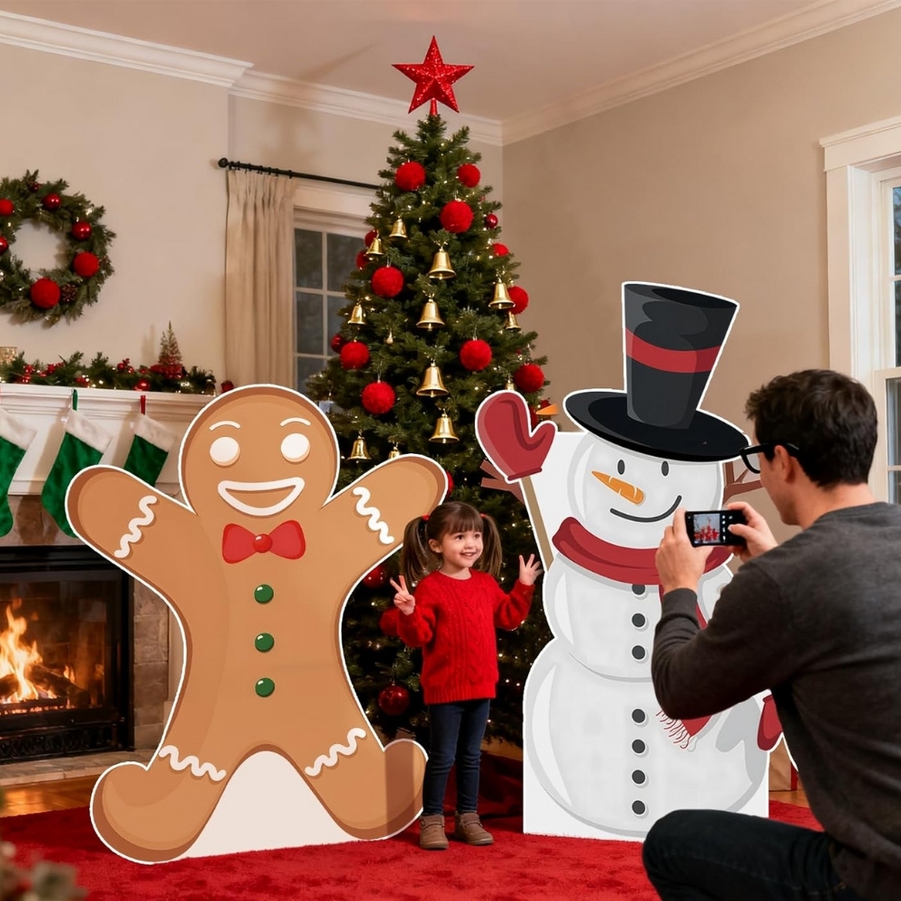 Christmas Gingerbread Life-Size Cardboard Cutouts