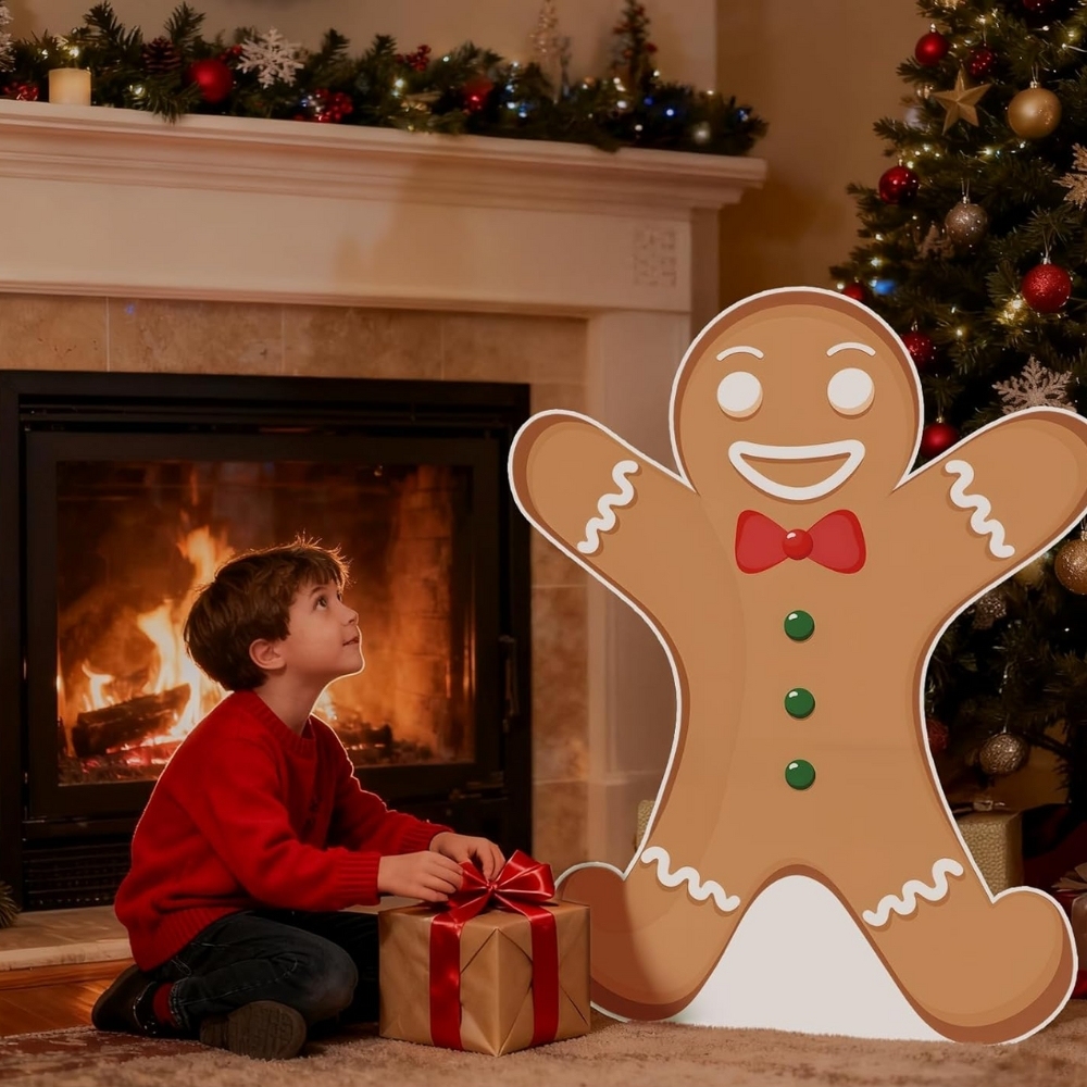 Christmas Gingerbread Life-Size Cardboard Cutouts
