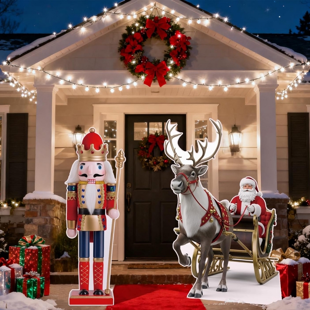 Christmas Reindeer Life-Size Cardboard Cutouts