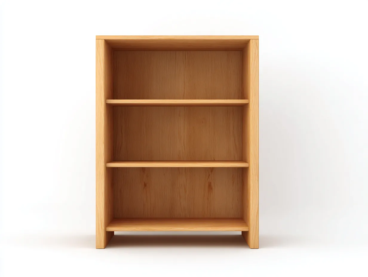 Libreria in legno massiccio 75×30×110 cm – rovere chiaro – con spazio contenitivo-Havenoliq