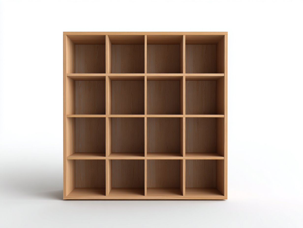 Libreria in legno di rovere 140×35×150 cm – colore rovere naturale – con spazio di archiviazione e design a cubi aperti-Havenoliq