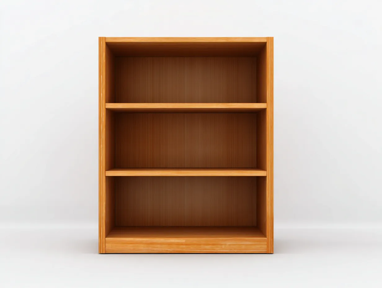 Libreria in legno di faggio 75×30×120 cm – colore legno chiaro – con scaffali aperti e design classico-Havenoliq
