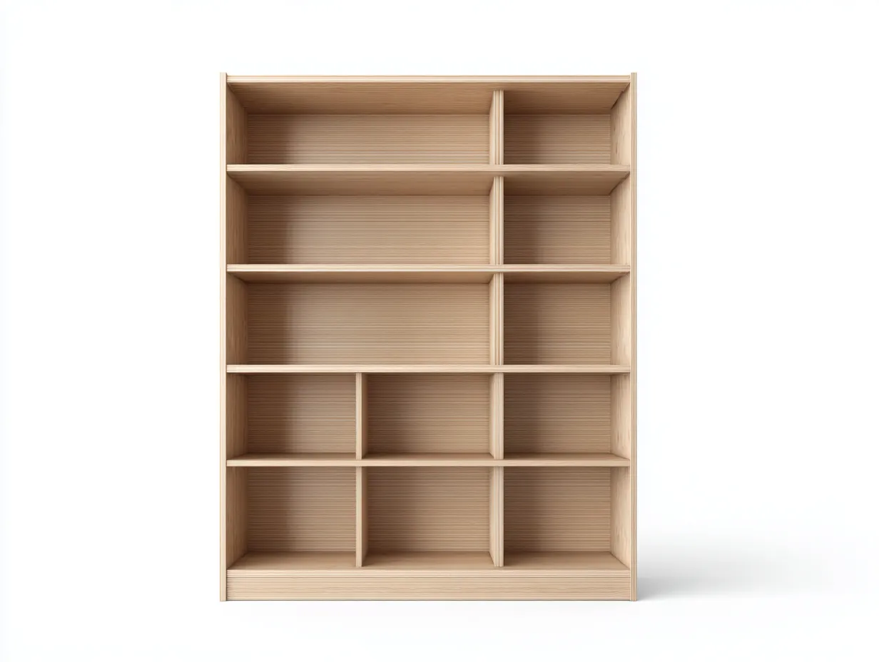 Libreria in legno 135×35×185 cm – rovere chiaro – design moderno con scomparti aperti-Havenoliq