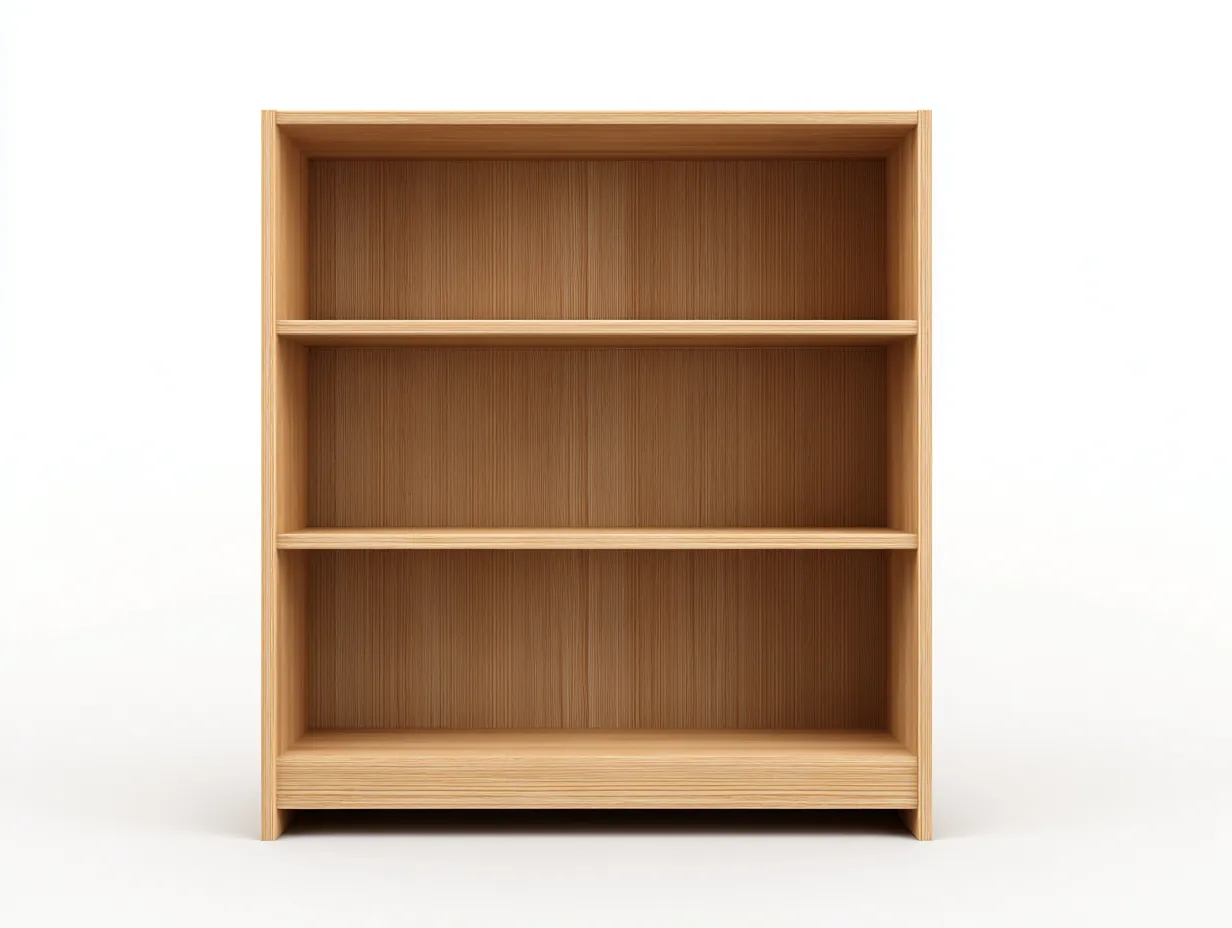 Libreria in legno massiccio 80×30×110 cm – rovere chiaro – con spazio contenitivo-Havenoliq