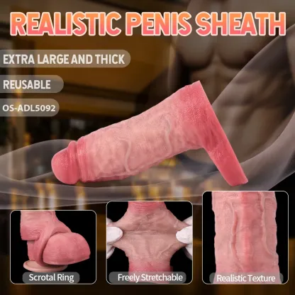 Alexander 5.6"×1.9"Realistic Cock Extender Sleeve