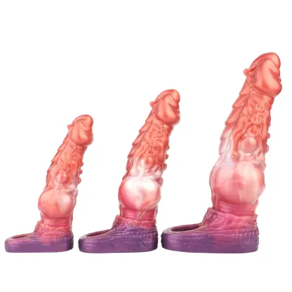 Nicholas 9.8" x 3.1" Purple Moutain Dragon Penis Enlargement Sleeve With 3 Size