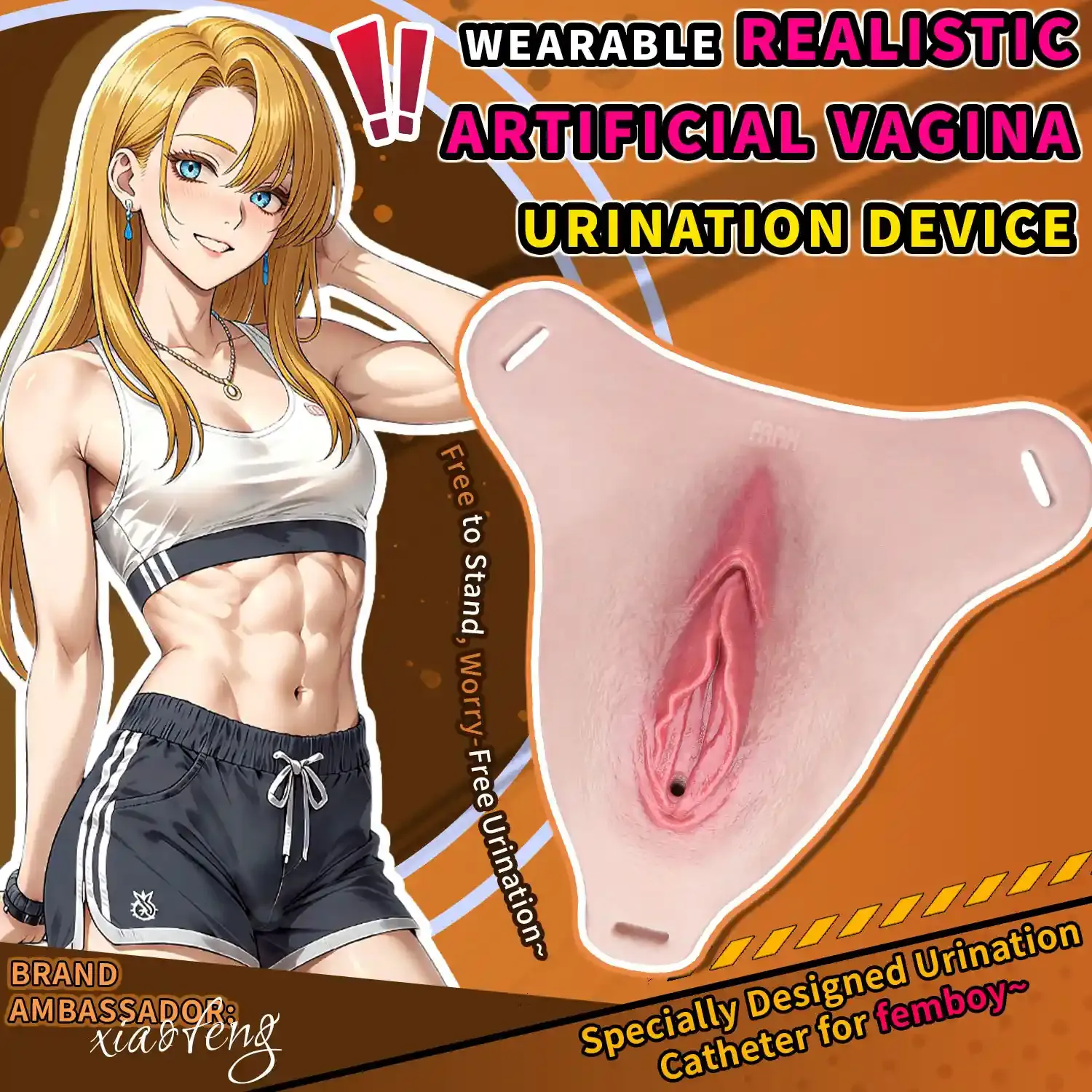 Ivy Strap-On Wearable Silicone Vagina Plate for Crossdressers