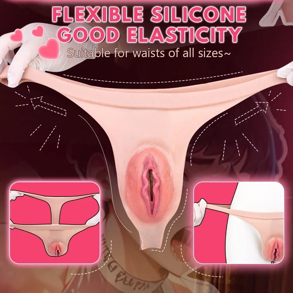 Lily Soft Silicone Realistic Vagina Panty Thong – Discreet Crossdresser Wear