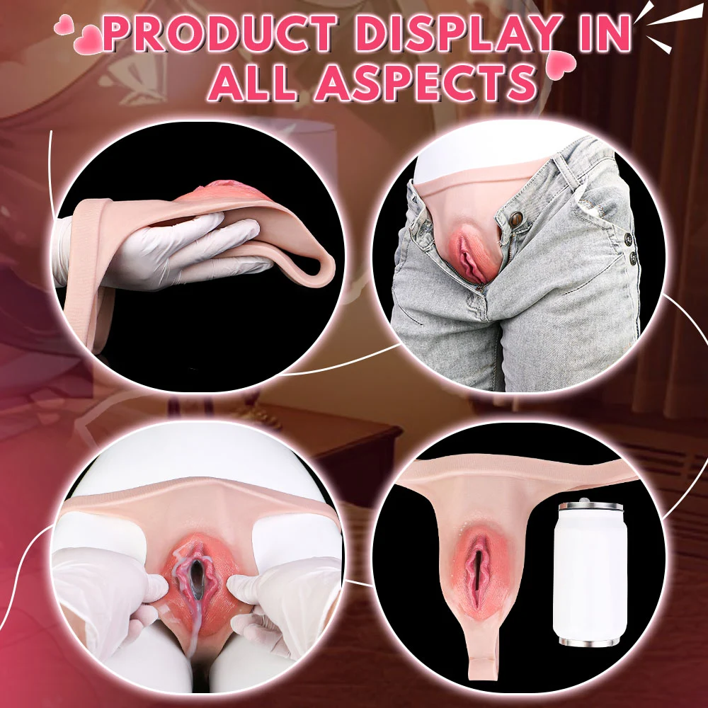 Lily Soft Silicone Realistic Vagina Panty Thong – Discreet Crossdresser Wear