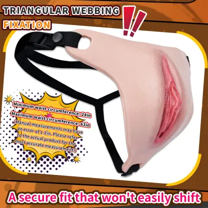 High Quality Realistic Silicone Vagina Pad with Adjustable Straps