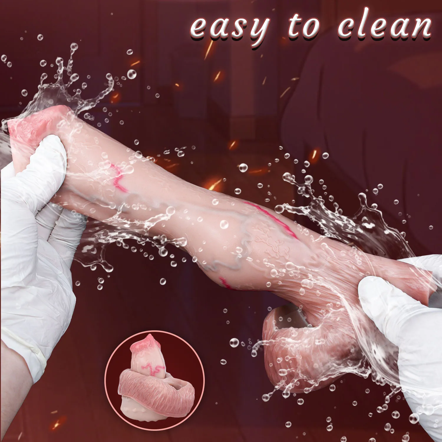 Kai Realistic Dog Penis Sleeve for Men, 3 Sizes, Platinum Silicone, Enhancing & Delay Ejaculation