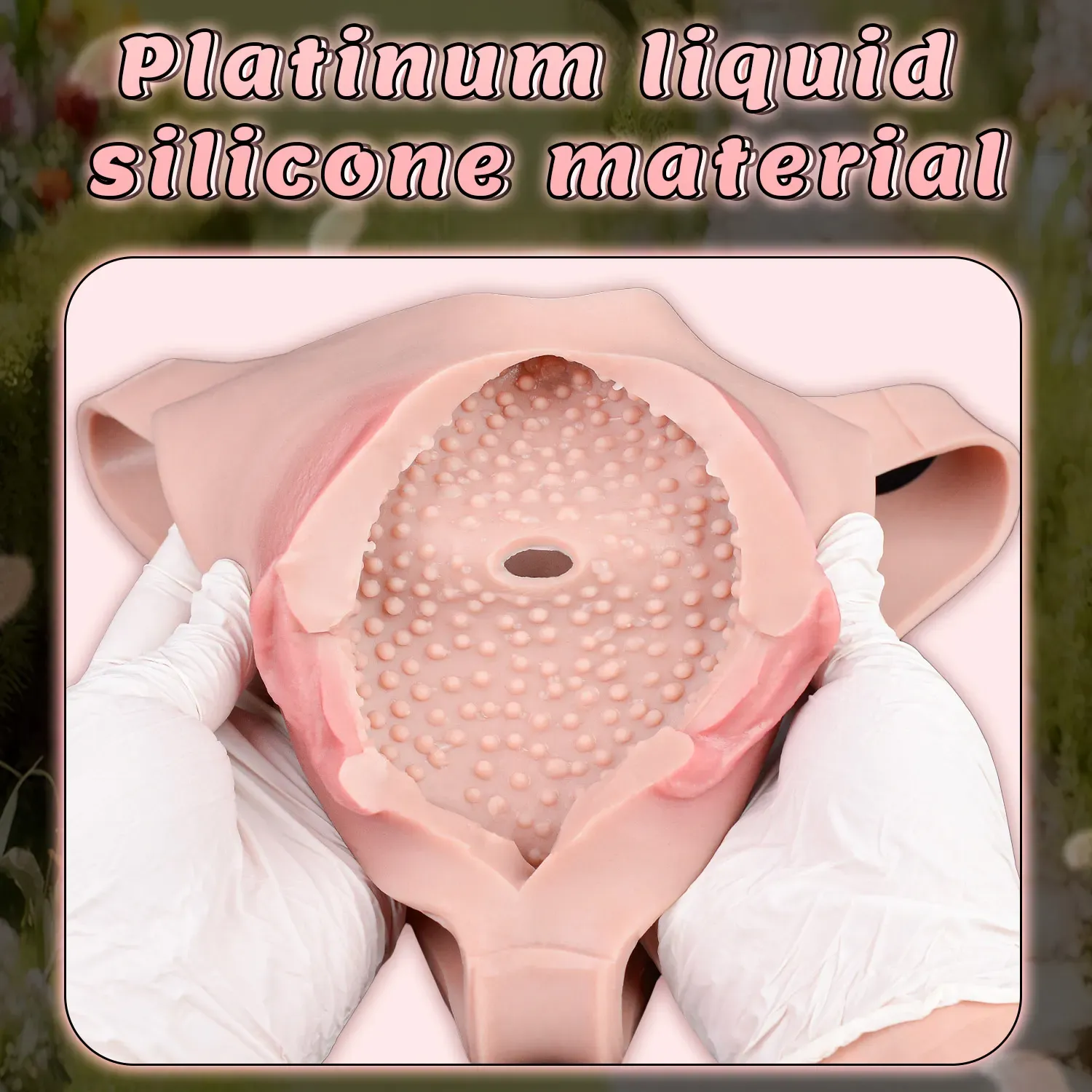 Luna Realistic Vagina Pants for Crossdresser, Medical Grade Silicone Hollow Transgender Panties