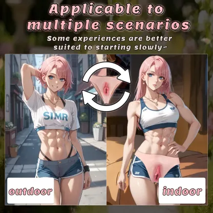 Lila Body Shaping Realistic Vagina Pants, High Stretch Hollow Crossdresser Transgender Panties