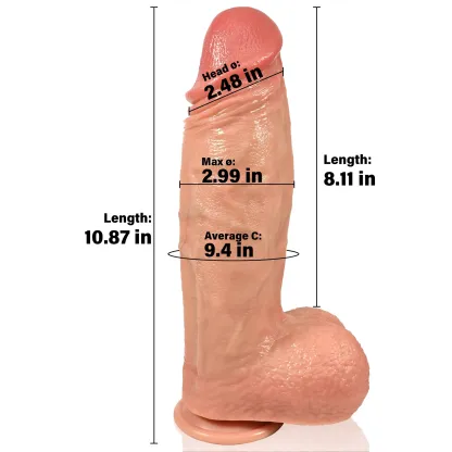 Victor 8 inch Flesh Large Thick Realistic Dildo