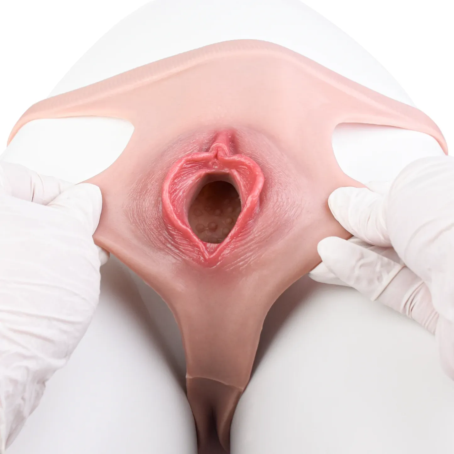 Ella Beginner Realistic Vagina Pants, Portable Hollow Crossdresser Panties for New Users