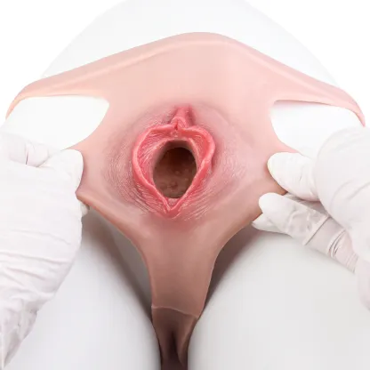 Ella Beginner Realistic Vagina Pants, Portable Hollow Crossdresser Panties for New Users