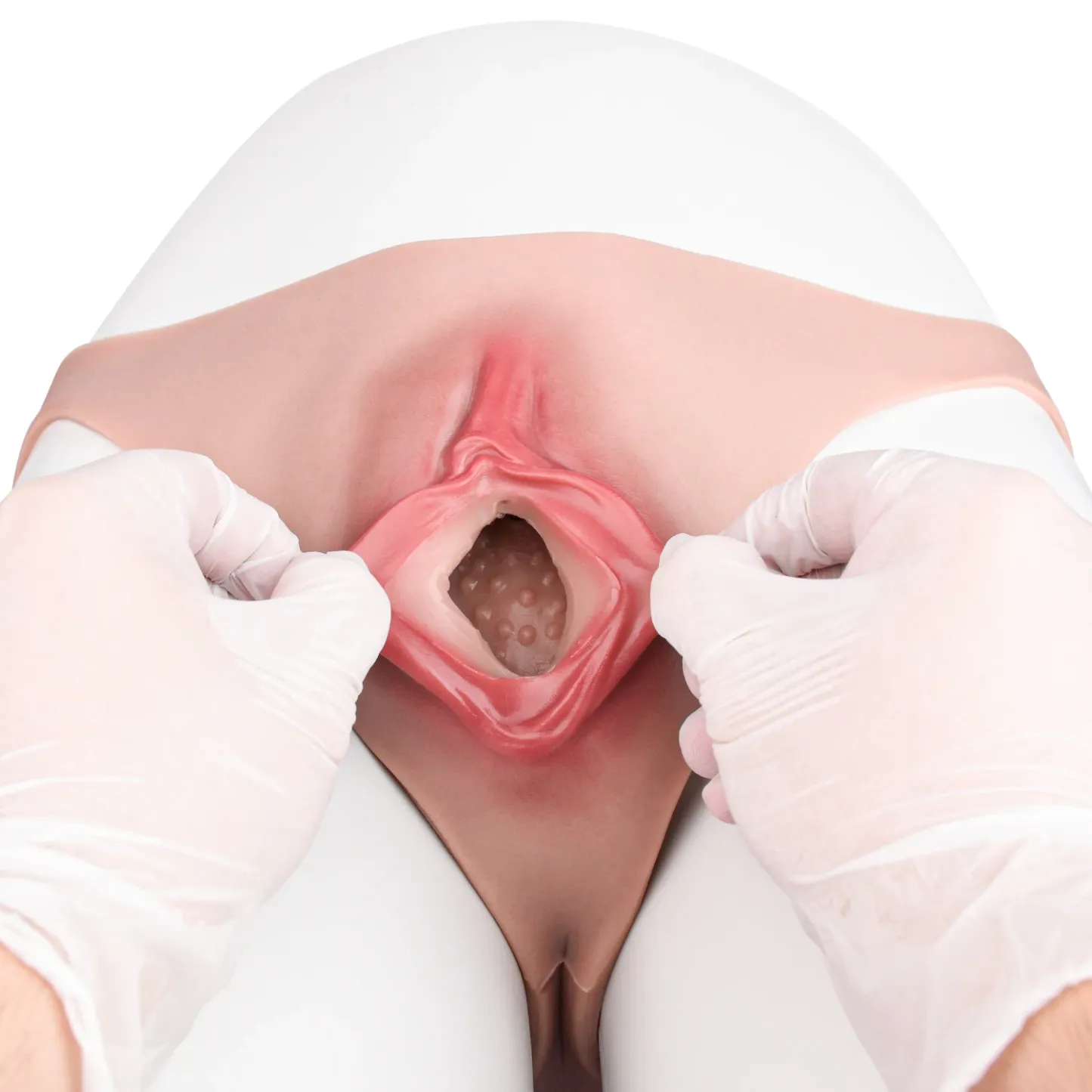 Luna Realistic Vagina Pants for Crossdresser, Medical Grade Silicone Hollow Transgender Panties