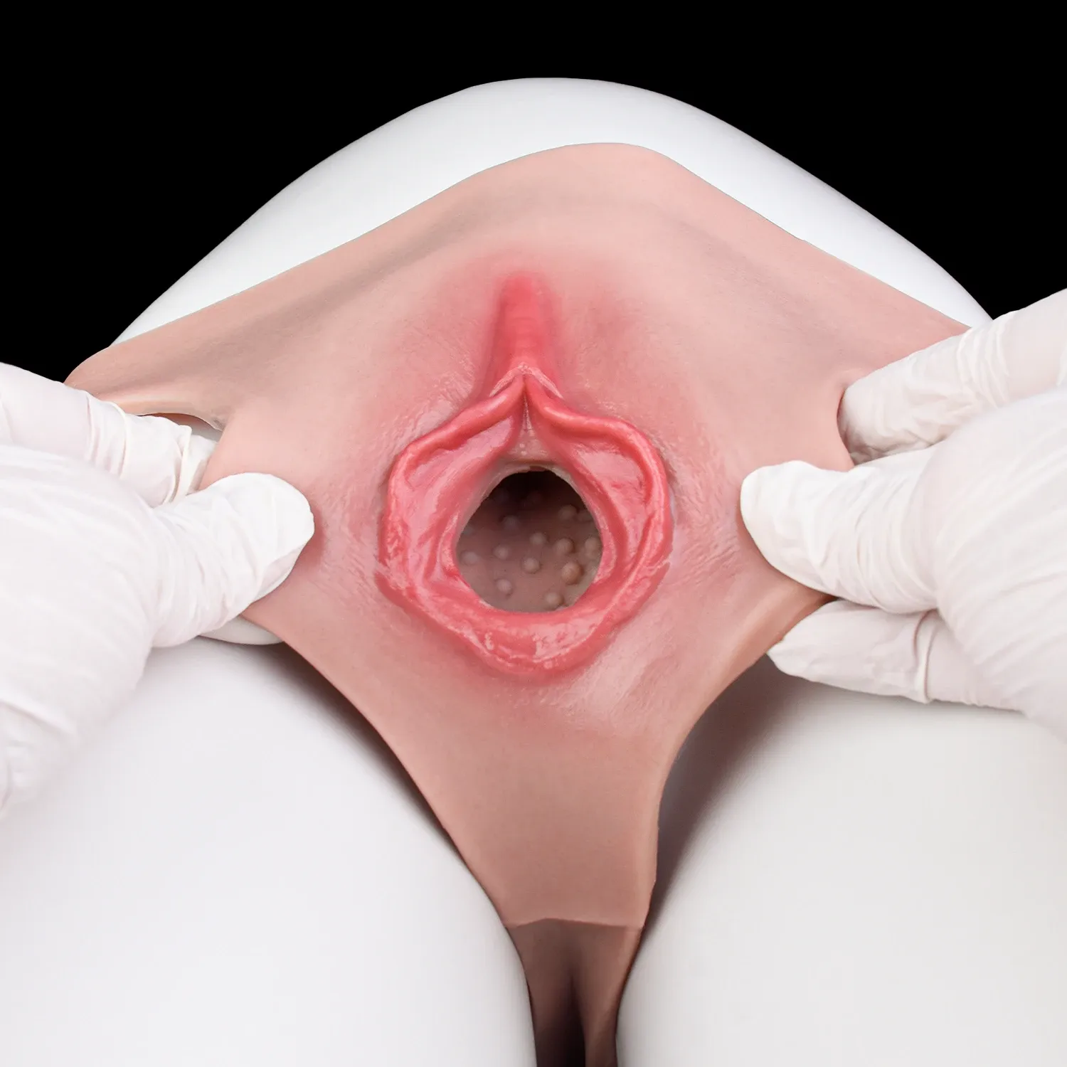 Lila Body Shaping Realistic Vagina Pants, High Stretch Hollow Crossdresser Transgender Panties