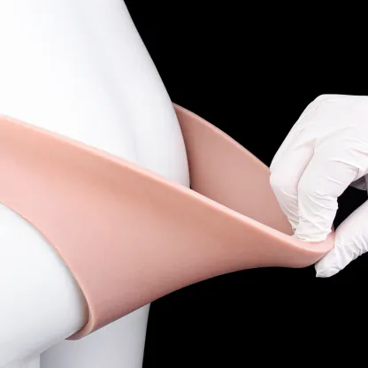 Lila Body Shaping Realistic Vagina Pants, High Stretch Hollow Crossdresser Transgender Panties