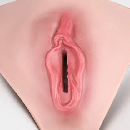 Luna Realistic Vagina Pants for Crossdresser, Medical Grade Silicone Hollow Transgender Panties