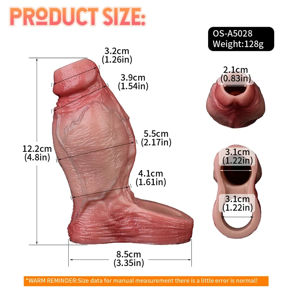 Bonnie 4.8"x2.2" Flesh Thick Fat Open Ended Cock Sleeve